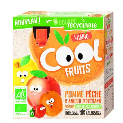 Cool Fruits Pom/Peche/Abricot 4x90g