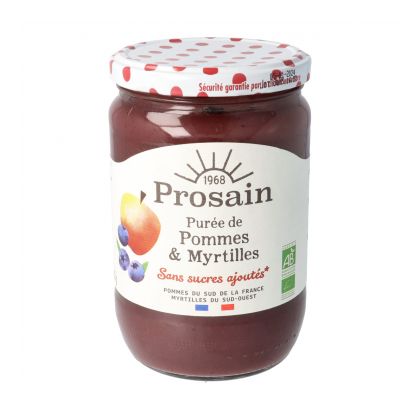 Puree Pommes Myrtilles France 620g De France